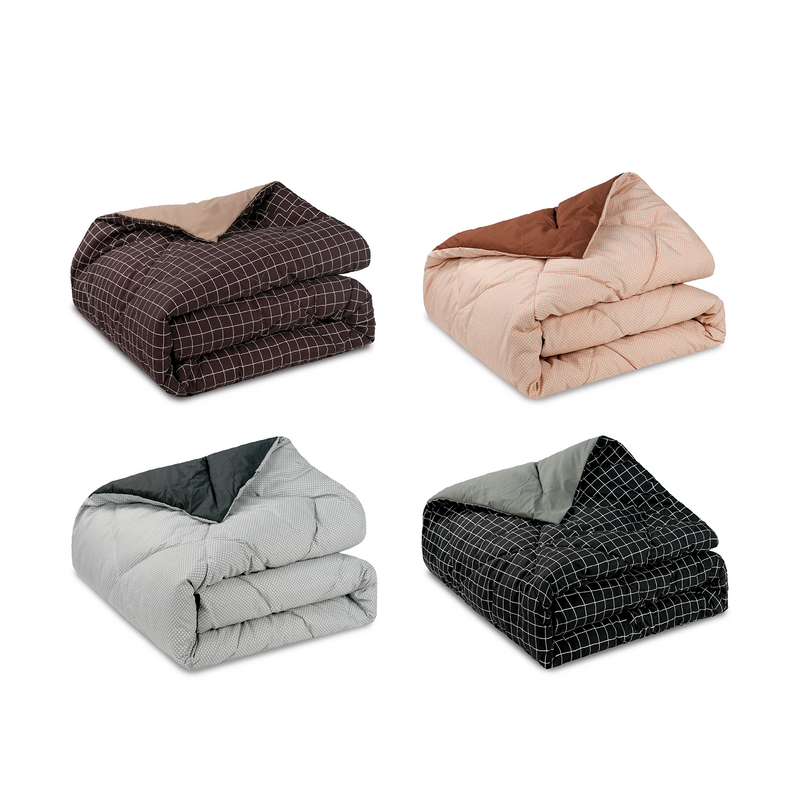 (New Arrival) Kun Minimalist Printed Design Hotel Quilt Comforter - Single /Queen /King