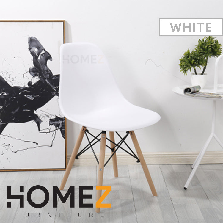 Eames Lounge Chair Dining / Office Chair c/w Dowel Wood Eiffel Legs - HMZ-DC-A304B/A404B