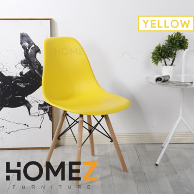Eames Lounge Chair Dining / Office Chair c/w Dowel Wood Eiffel Legs - HMZ-DC-A304B/A404B