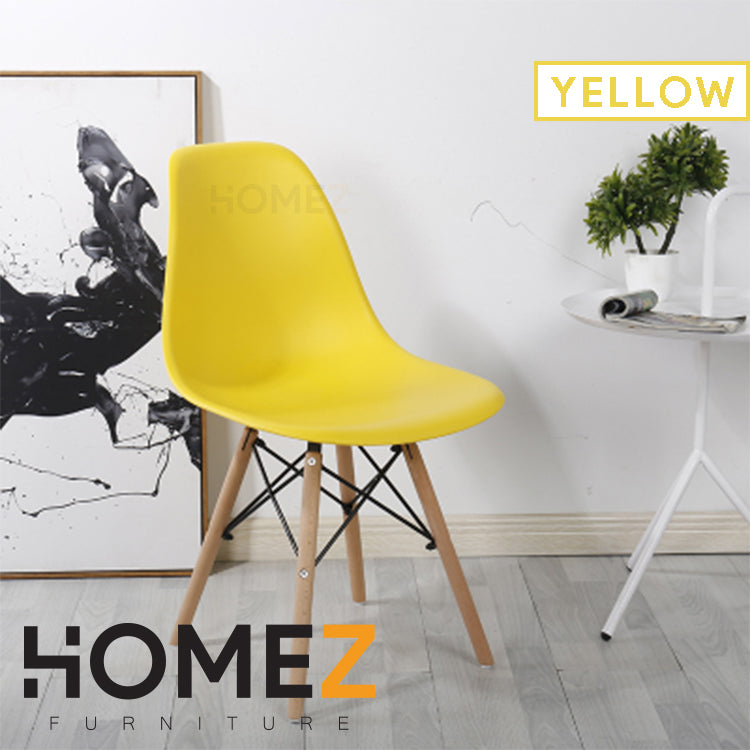 Eames Lounge Chair Dining / Office Chair c/w Dowel Wood Eiffel Legs - HMZ-DC-A304B/A404B